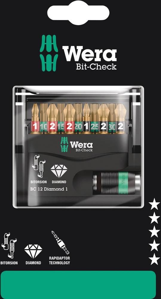 Wera 05136392001 screwdriver bit 11 pc(s) - Wera 05136392001, 11 pc(s)