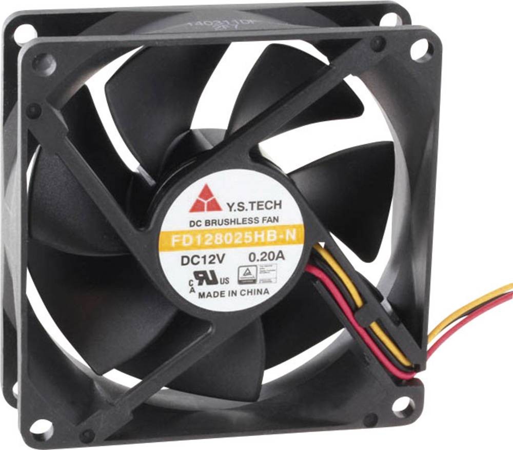 YS TECH FD128025HB-N(2F7) Axialfan 12 V/DC 70.68 m³/h (L x B x H) 80