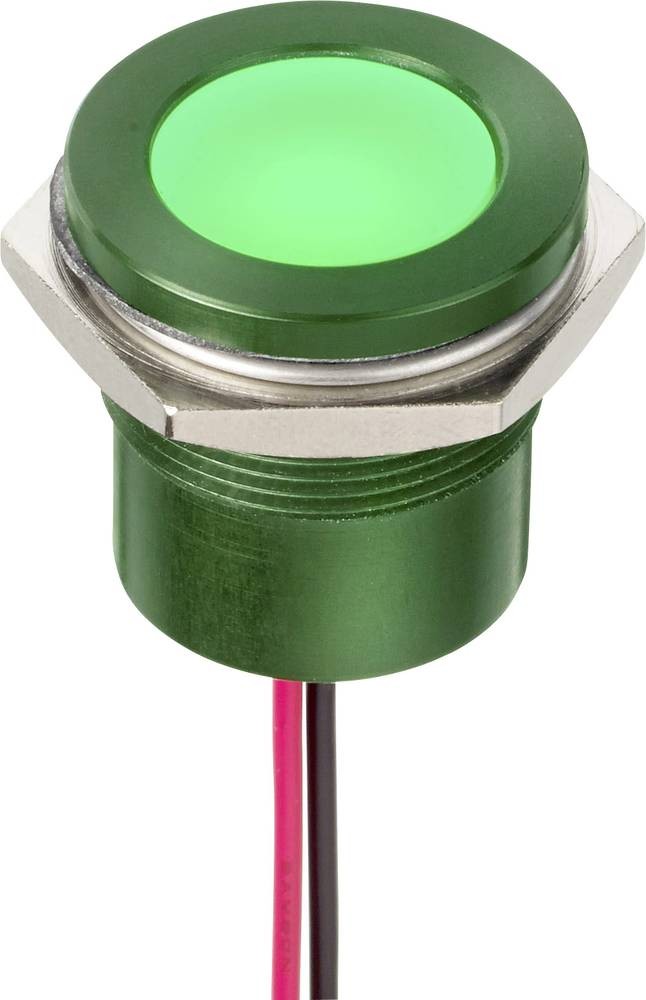 APEM Q22F5AGXXSG220E LED-Signalleuchte Grün eben 230 V/AC 9.0V 980