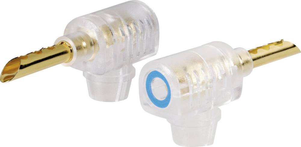 TRU Components Bananenplug Stecker, gewinkelt Stift-Ø: 4mm Rot 1 pc(