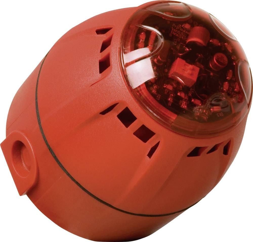ComPro Kombi-Signalgeber LED Chiasso Razor Rot Blitzlicht, Dauerton
