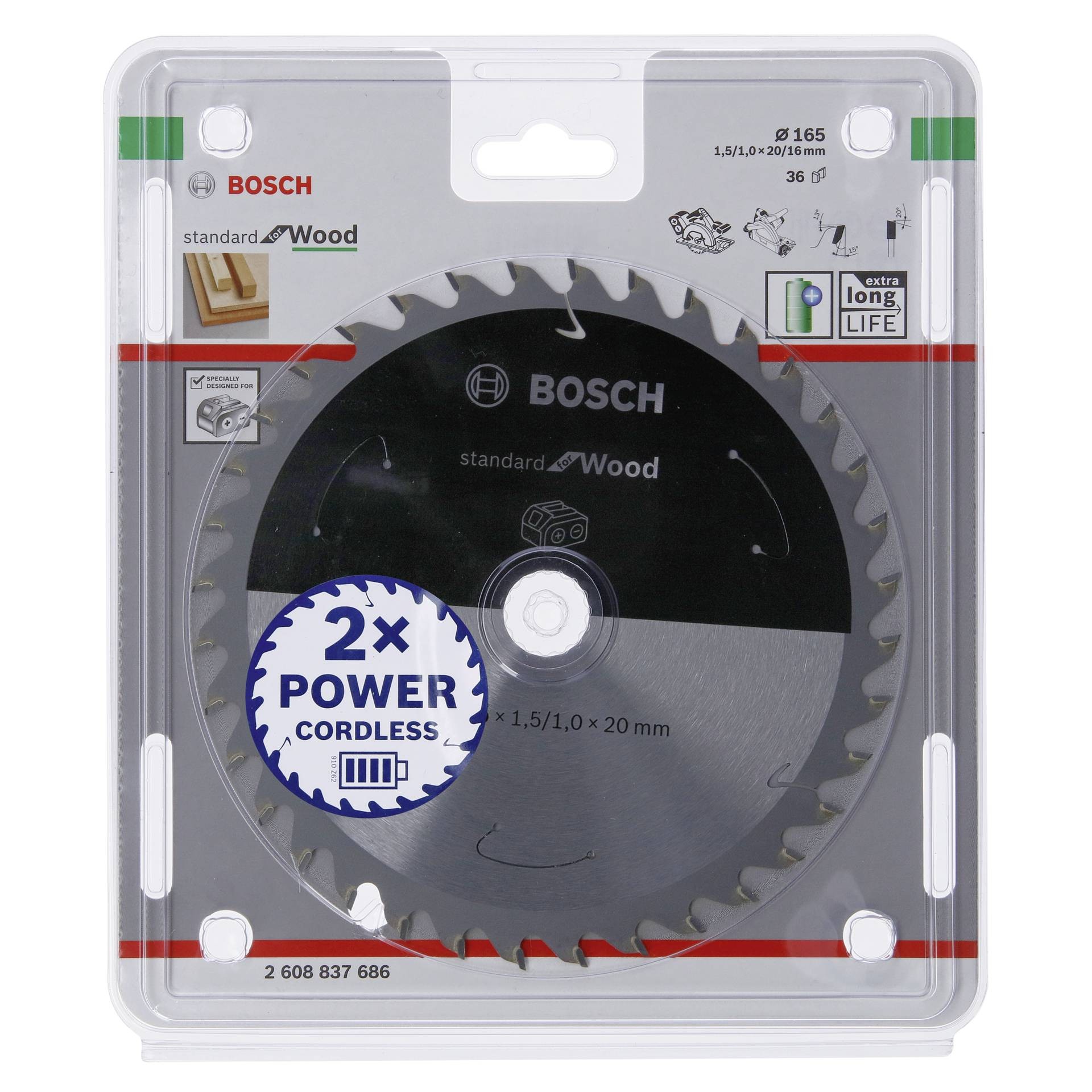 Bosch 2 608 837 686 circular saw blade 16.5 cm 1 pc(s) - Bosch 2 608