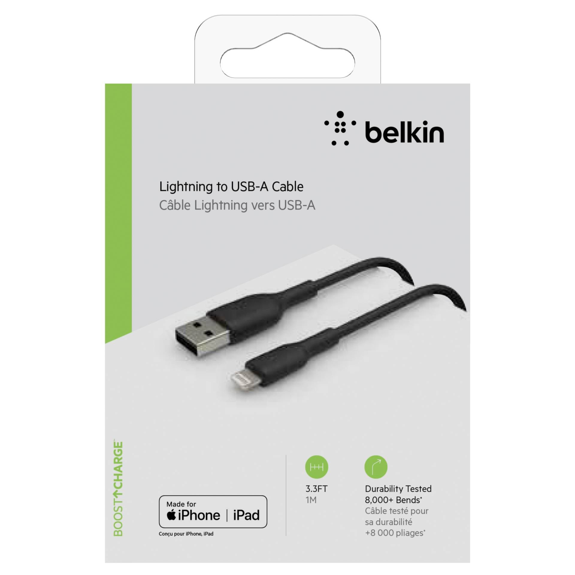 Belkin CAA001BT1MBK lightning cable 1 m Black - Belkin CAA001BT1MBK,
