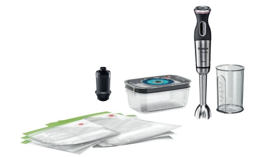 Bosch Haushalt MS8CM61V1 Stabmixer 1000W Edelstahl, Schwarz