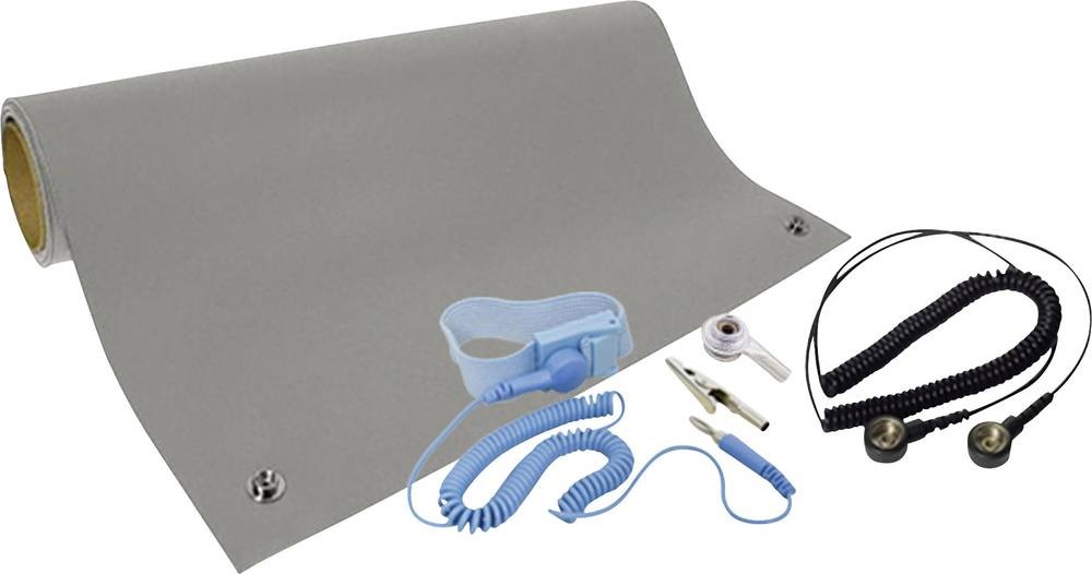 Quadrios ESD-Tischmatten-Set grey (L x B) 1200mm x 600mm