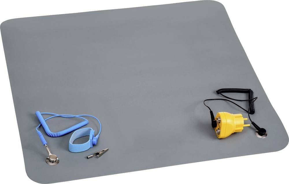 Quadrios ESD-Tischmatten-Set gris (L x B) 550mm x 550mm