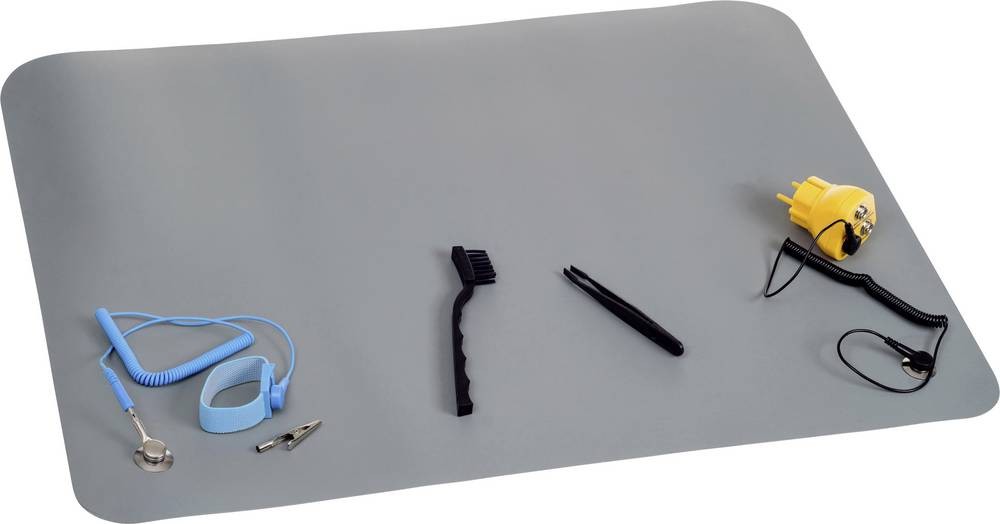 Quadrios ESD-Tischmatten-Set grey (L x B) 650mm x 500mm