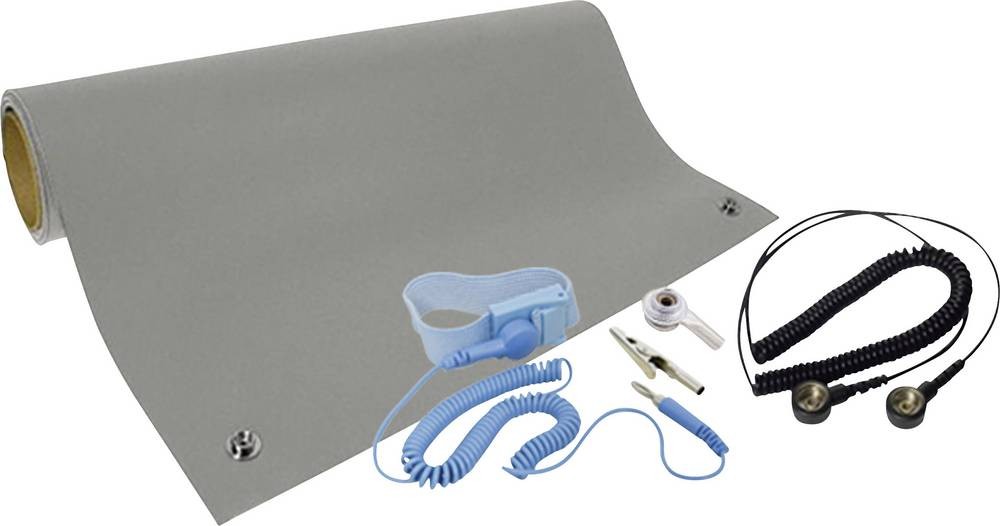 Quadrios ESD-Tischmatten-Set grey (L x B) 600mm x 900mm