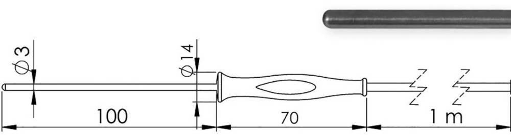 Greisinger GF 1T-T3-AA-BNC Tauchfühler -70 up to +250°C Fühler-Typ