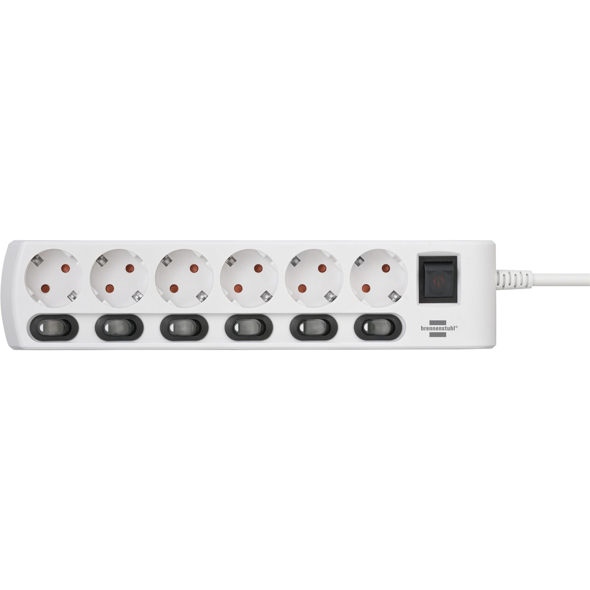 Brennenstuhl 1153110126 power strip with Schalter white Schutzkontakt