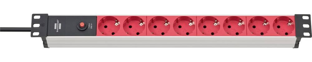 Brennenstuhl 1390007118 power strip 19 inch silver, Rot Kaltgerä