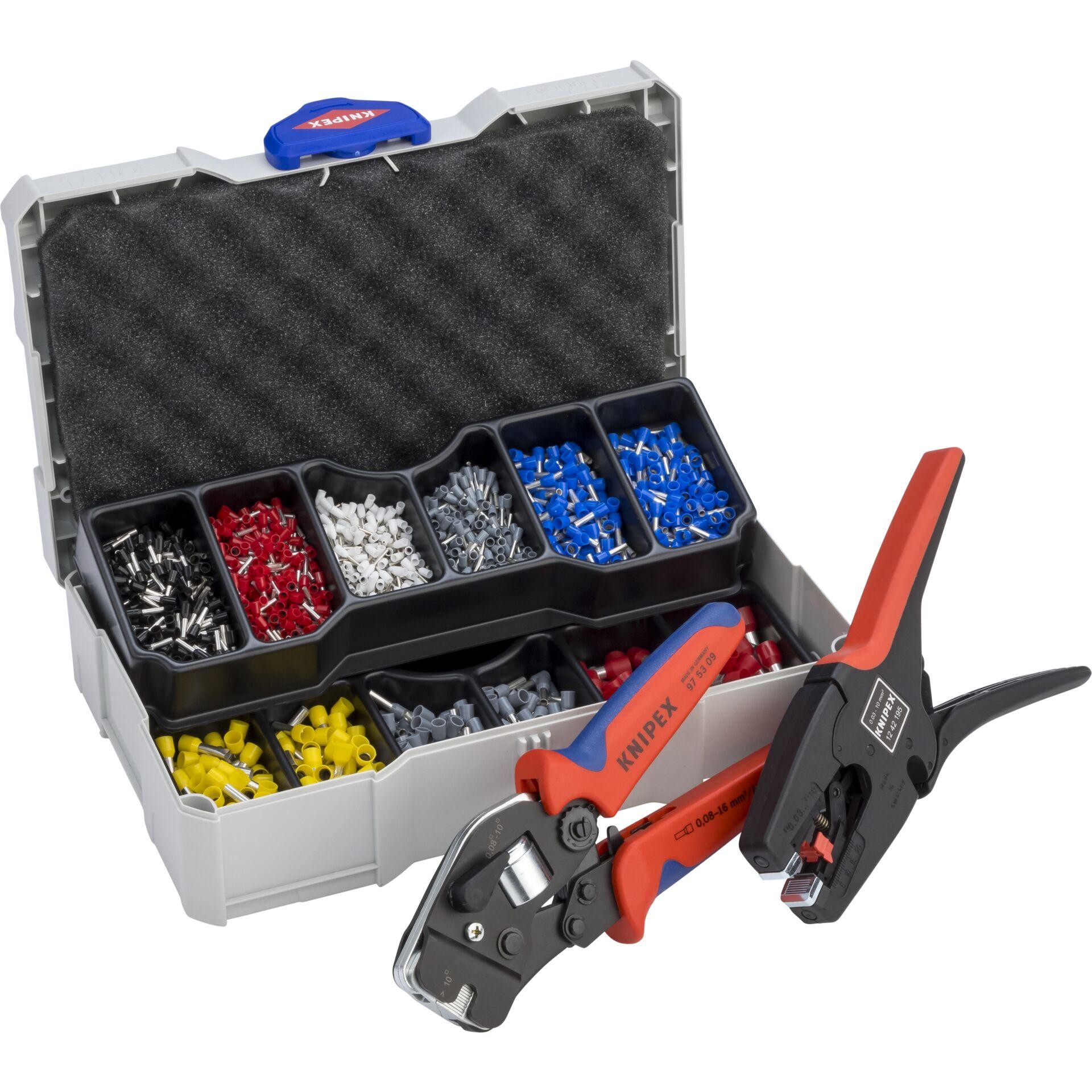 Knipex Aderendhülsensortiment 1252tlg.0,50-10,00mm² Crimpzange 195