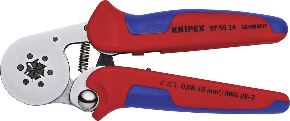 Knipex 97 Hand Ratcheting Crimp Tool for Bootlace Ferrule, 0,08 -