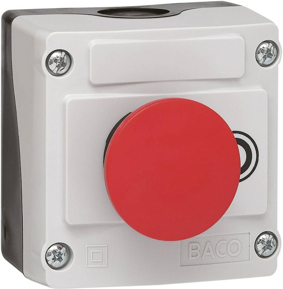 BACO 224211 LBX10210 Pilztaster im Gehäuse Rot Zugentriegelung 1St.
