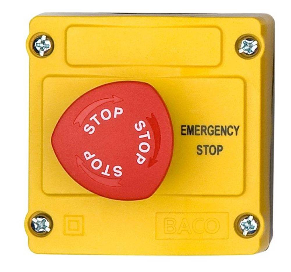 BACO LBX130009 Not-Aus-Taster im box 240 V/AC 2.5A 2 Öffner IP66 1