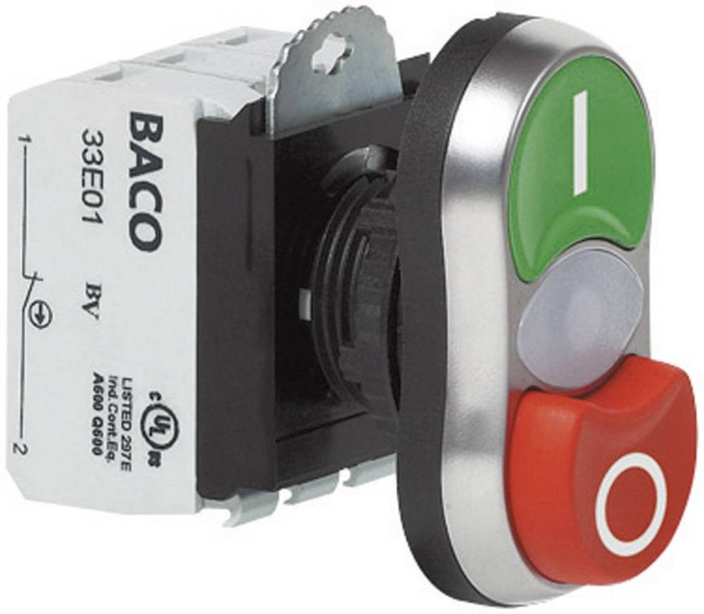 BACO BAL61QK21H L61QK21H Doppeldrucktaster Frontring plastic,