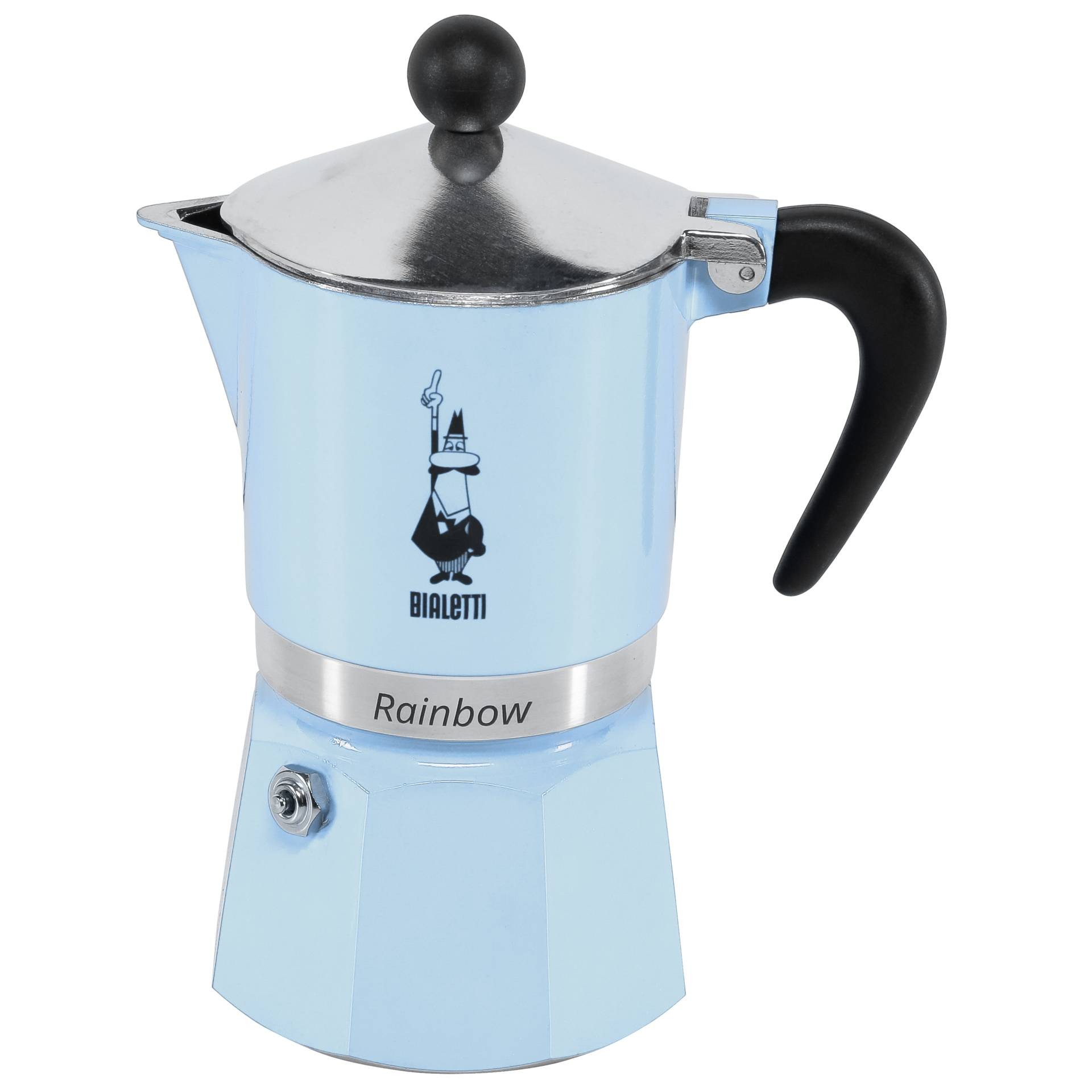Bialetti 5042 Rainbow 0.13 L Aluminum, Thermoplastic - 3 cups - blue -