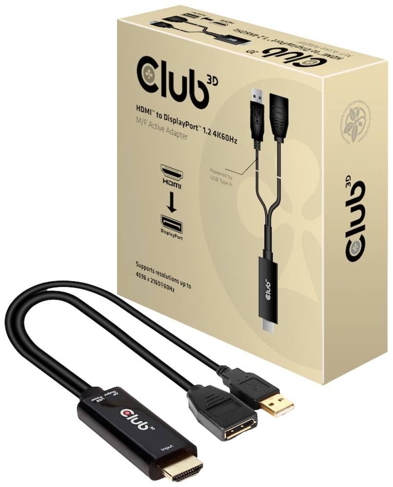 CLUB3D CAC-1331 adaptador de cable de vídeo 0,25 m HDMI DisplayPort