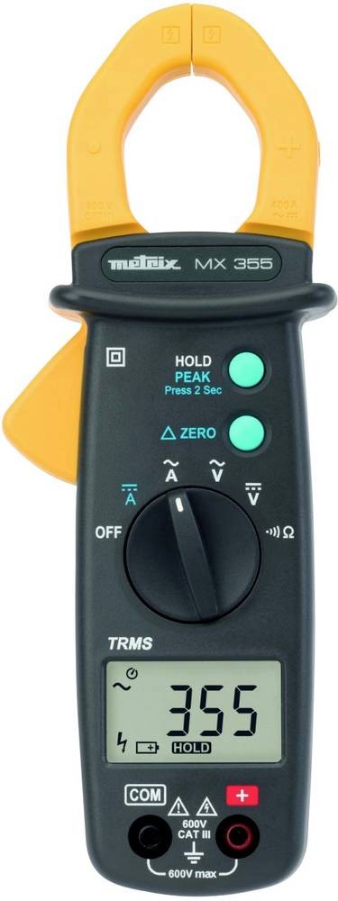 Metrix MX 355 Stromzange digital CAT III 600V Anzeige (Counts): 6000