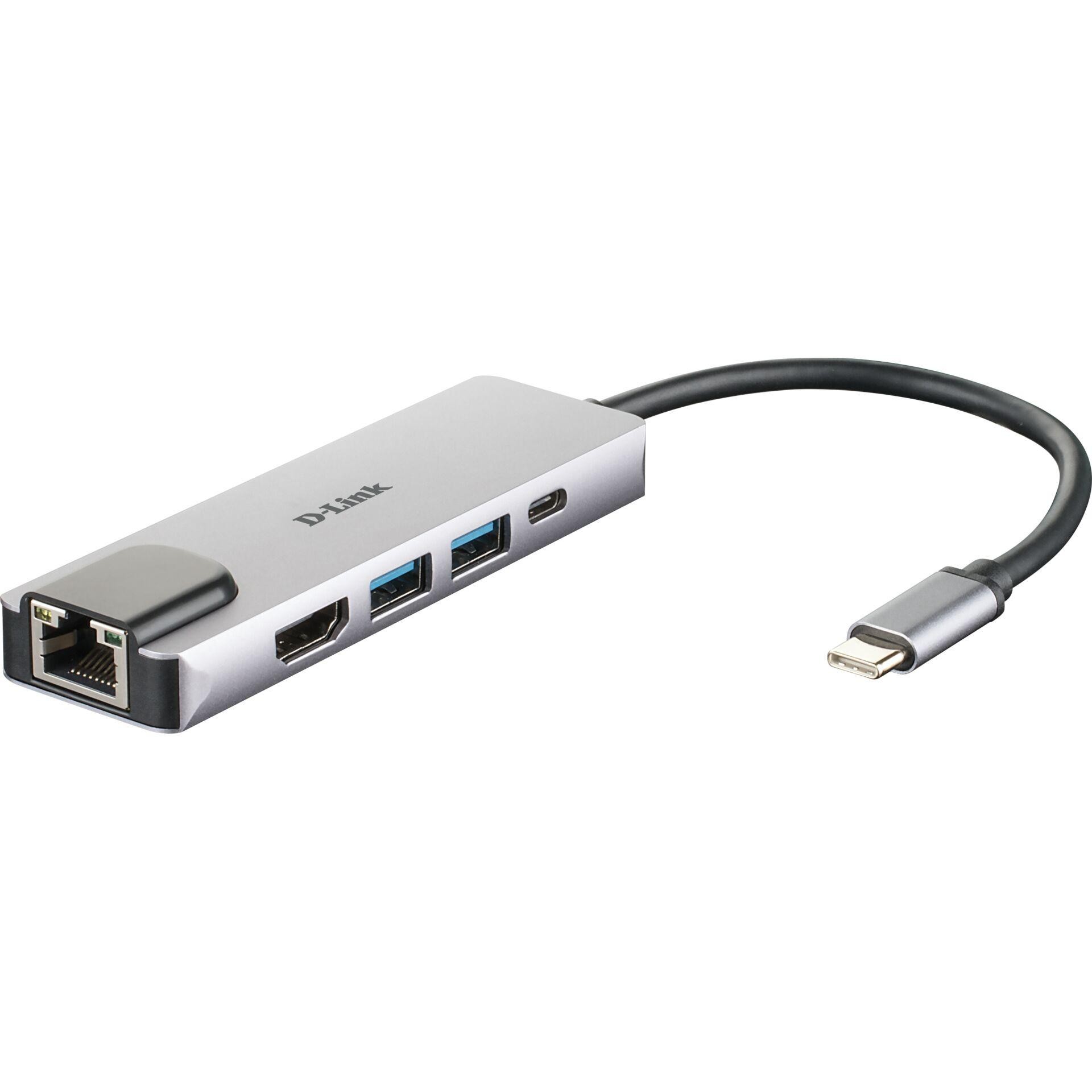 D-Link DUB-M520 USB-C 5-Port USB 3.0 Hub mit HDMI und Ethernet