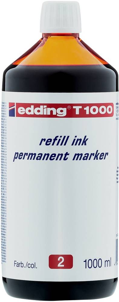 Edding Nachfülltinte Marker T1000 Rot 1l wasserfest: Ja 4-T1000002