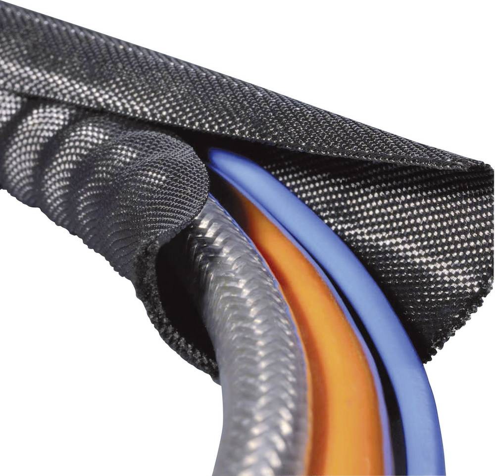 HellermannTyton 170-01015 Twist-In 25 Geflechtschlauch Schwarz