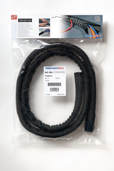 HellermannTyton 170-01012 Twist-In 08 Geflechtschlauch Schwarz