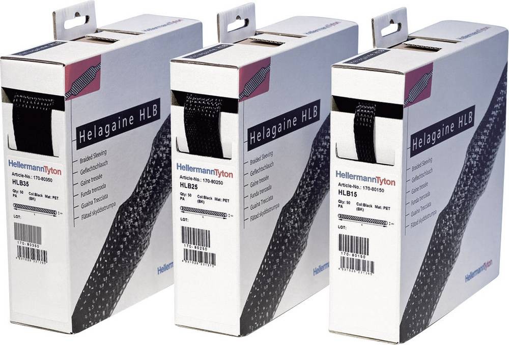 brightermannTyton 170-80150 HLB15-PET-BK-10M Geflechtschlauch black