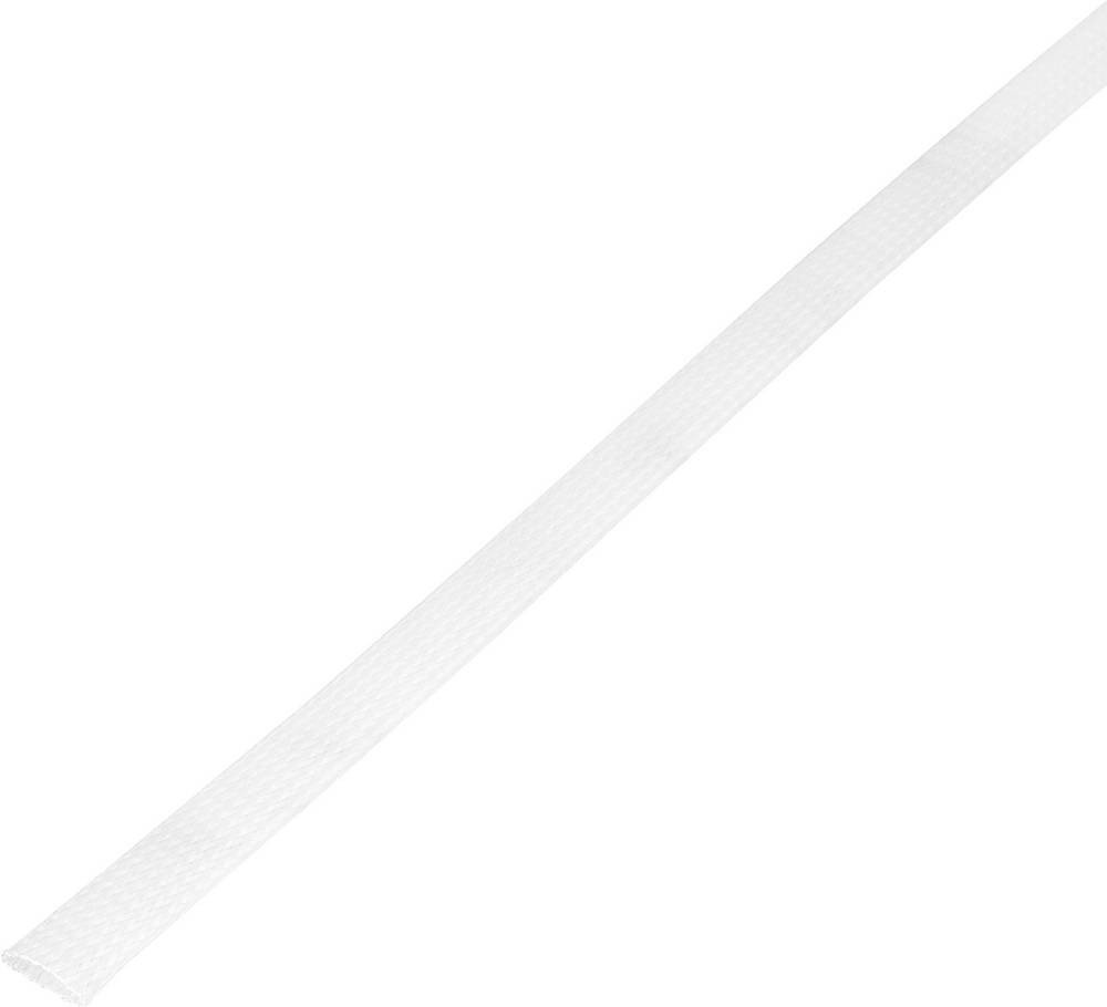 TRU Components 1572565 CBBOX1527-WT Geflechtschlauch blanco PET 15