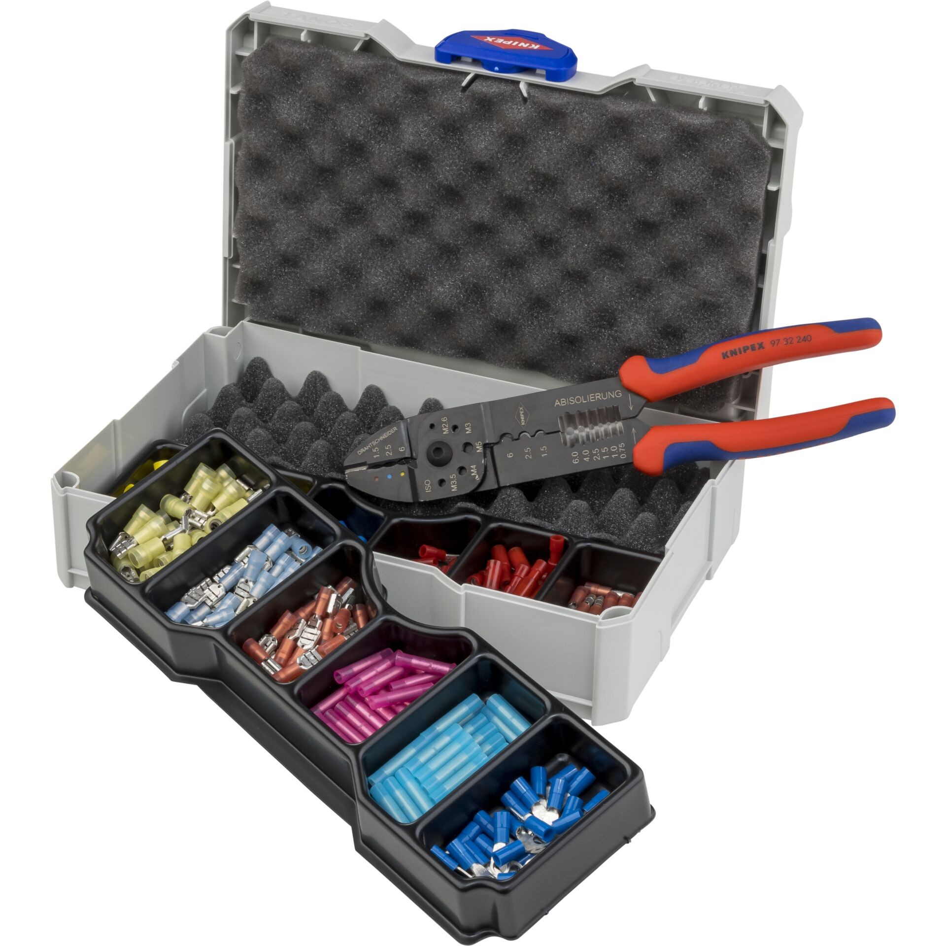 Knipex 97 90 26 Crimpzangen-Set 301teilig Isolierte Kabelschuhe,