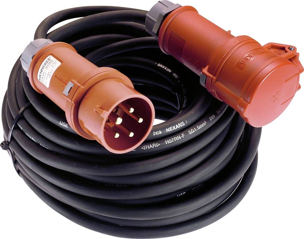 AS Schwabe 61015 Strom câble d'extension 16 A noir 25.00 m H07RN-F
