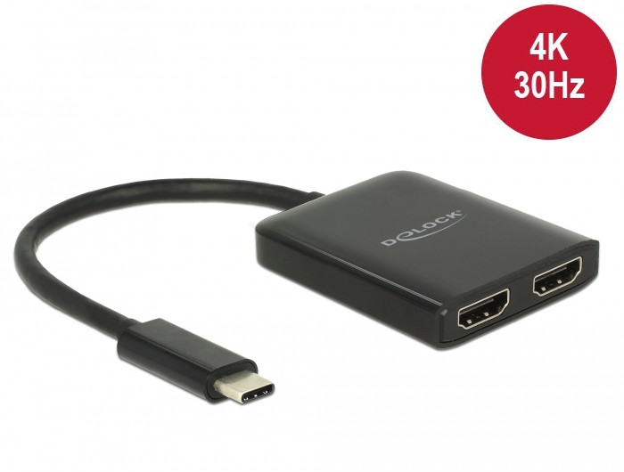 DeLOCK 87719 video splitter 2x HDMI - DeLOCK 87719, 2x HDMI, 3840 x