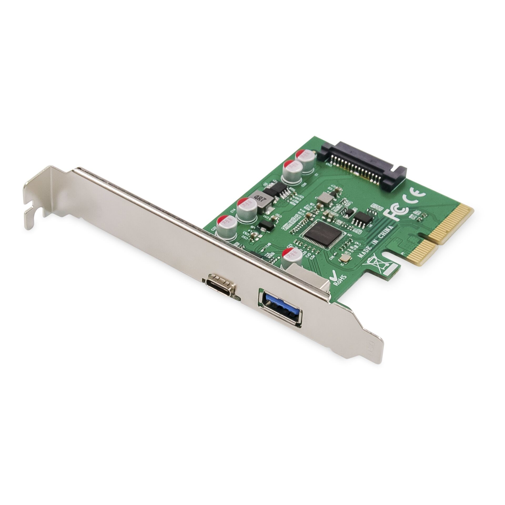 Digitus PCIe card, USB Type-C + USB-A - Digitus PCIe card, USB