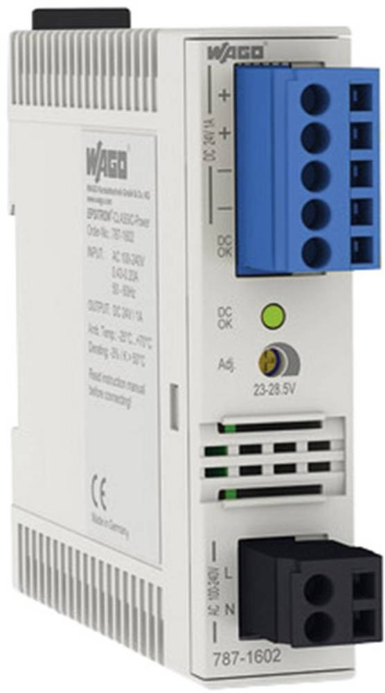 Wago 787-1602 power supply unit 24 W Grey - Wago 787-1602, 24 W, 85 -