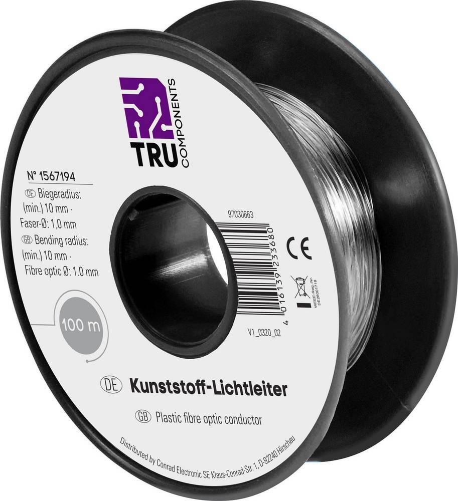 TRU Components 1567194 POF-cable Simplex 100m