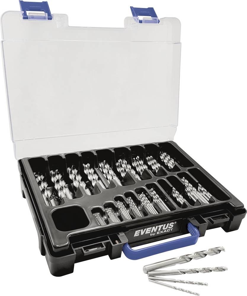 Exact 32286 Metall-Spiralbohrer-Set 120teilig 1 mm, 1.5 mm, 2 mm, 2.5