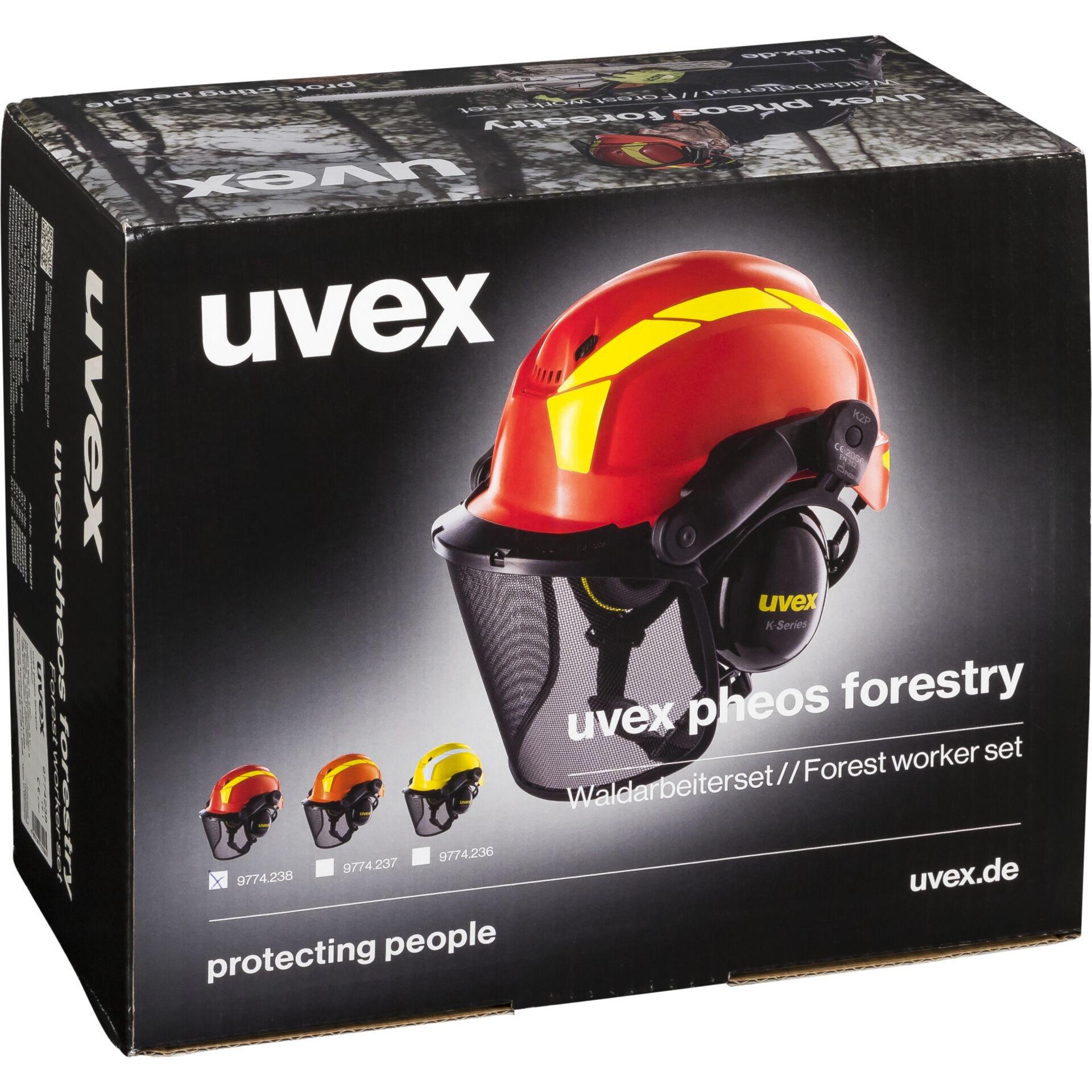 Uvex 9774238, Hart-Polyethylen (HDPE), Rot, Gelb, 52-61 cm, -30 °C,
