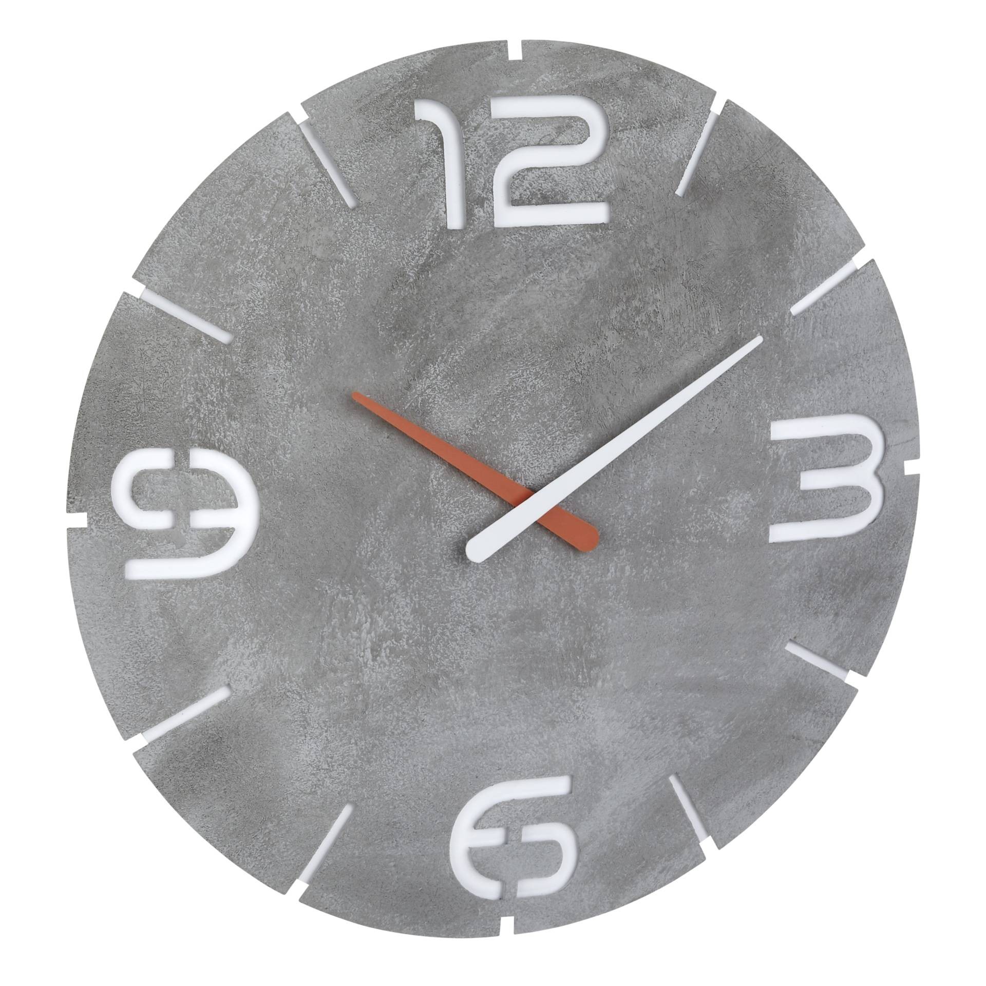 TFA Dostmann 60.3536.15 Funk Wanduhr 35 mm x 35 mm Beton-Grau