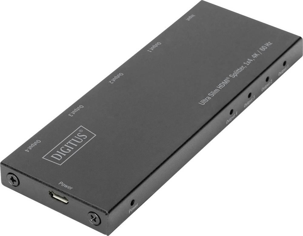 Digitus Divisor HDMI Ultra Slim, 1x4, 4 K / 60 Hz - Digitus Divisor