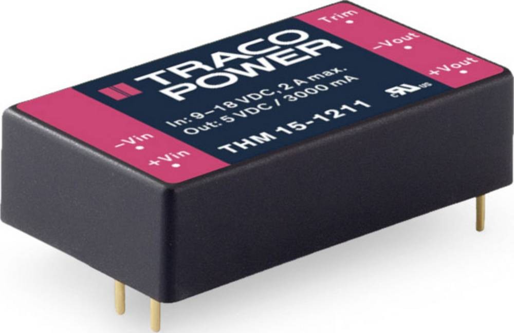 TracoPower THM 15-2422 DC/DC-Wandler, Print 625mA 15W Anzahl Ausgä