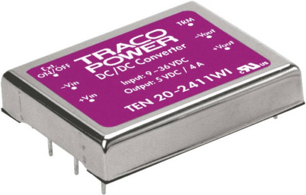 TracoPower TEN 20-2422WI DC/DC-Wandler, Print 24 V/DC 12 V/DC, -12 V/