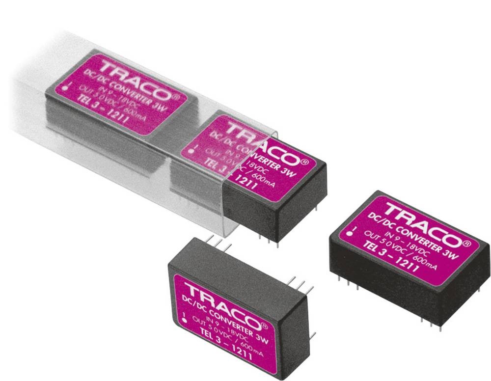 TracoPower TEL 3-2412 DC/DC-Wandler, Print 24 V/DC 12 V/DC 250mA 3W