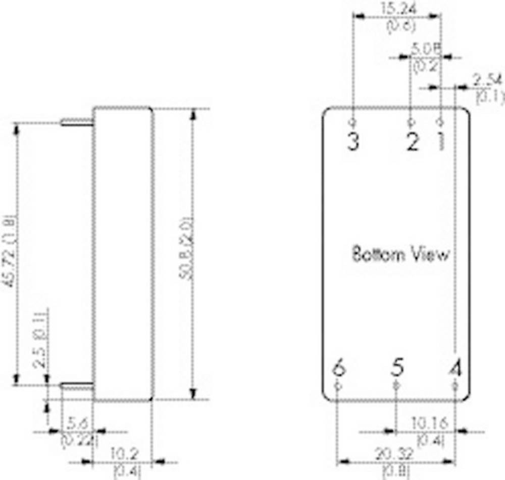 TracoPower TEN 30-2412 DC/DC-Wandler, Print 24 V/DC 12 V/DC 2.5A 30W