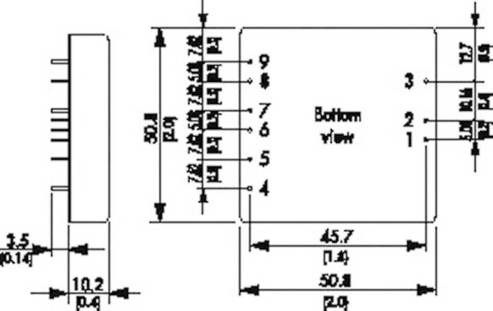 TracoPower TEN 40-2432 DC/DC-Wandler, Print 24 V/DC 5 V/DC, 15 V/DC, -