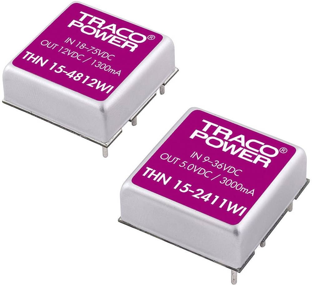 TracoPower THN 15-4811WI DC/DC-Wandler, Print 48 V/DC 5 V/DC 3A 15W