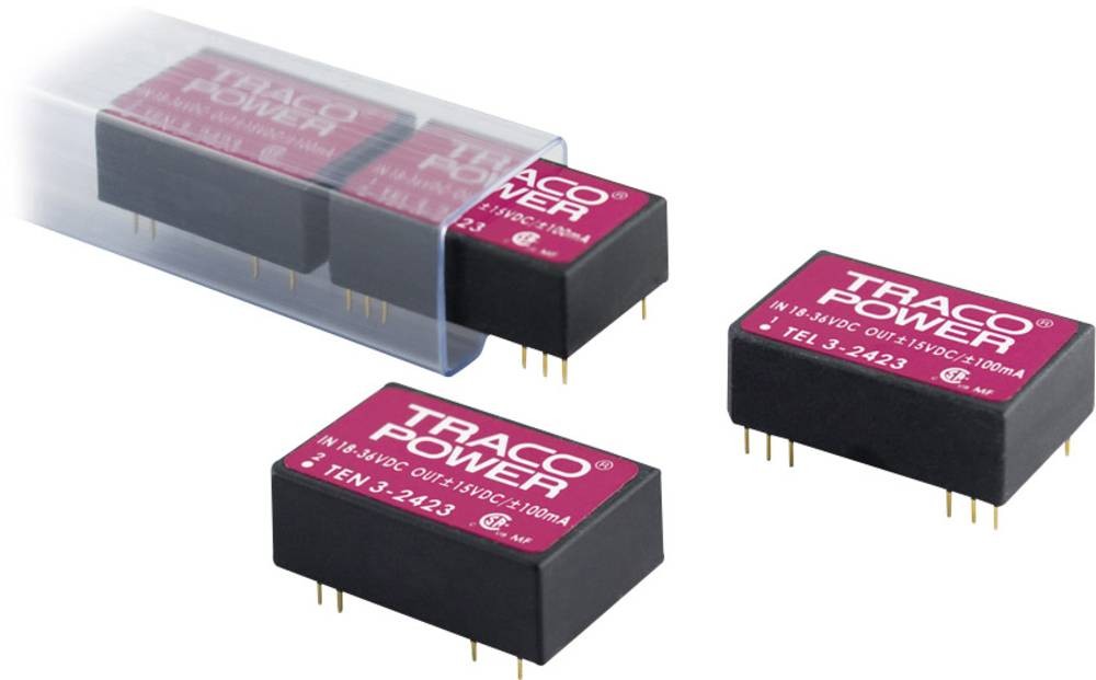 TracoPower TEN 3-2423 DC/DC-Wandler, Print 24 V/DC 15 V/DC, -15 V/DC