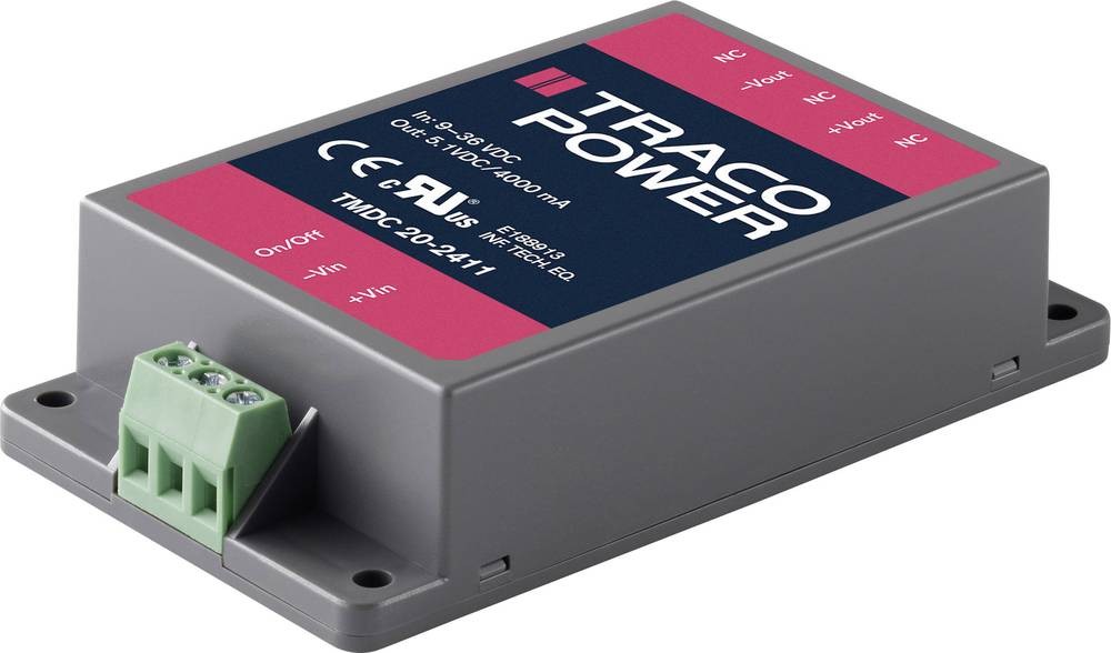 TracoPower TMDC 20-2415 DC/DC-Wandlermodul 24 V/DC 24 V/DC 835mA 20W