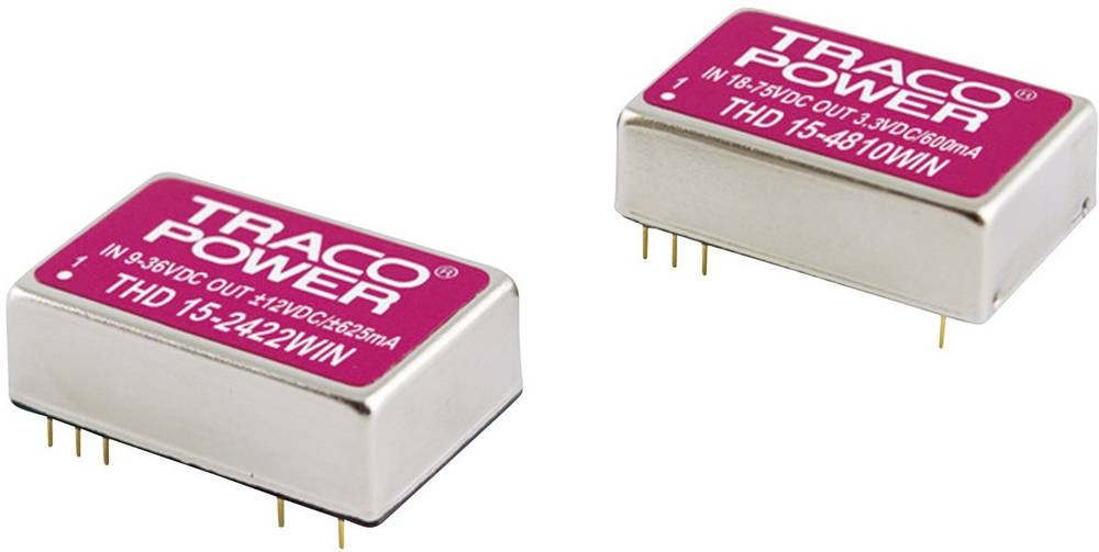 TracoPower THD 15-2423WIN DC/DC-Wandler, Print 24 V/DC 15 V/DC, -15 V/