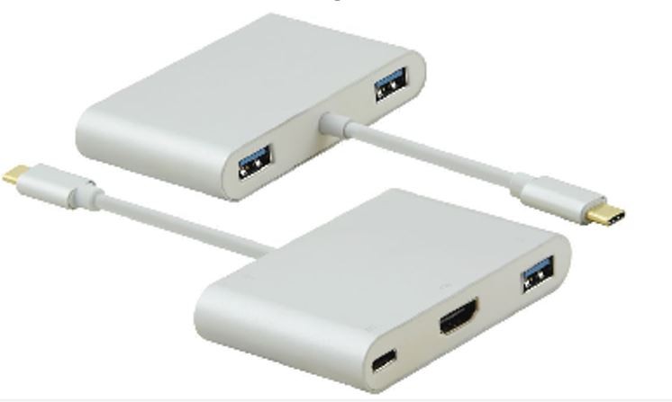 helos docking station, USB 3.1 Type-C St/3xUSB/HDMI/Type-C Bu,
