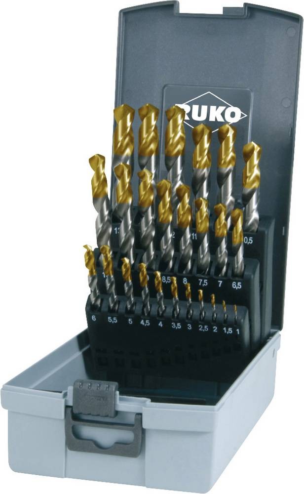RUKO Spiralbohrspare D338 TypN D.1-13x0,5mm HSS TiN-Kopfbeschichtet